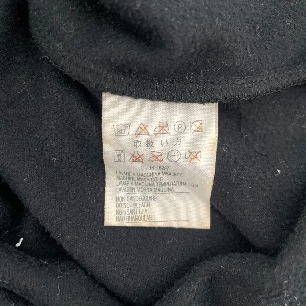 Zegna Sport Fleece Pullover Mens L Black Quarter Zip Mock Neck Luxury Sportswear